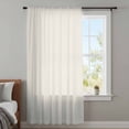 thumbnail image 4 of Pure Apricot Sheer Curtains 45 Inches Long, Simple Solid Color Light Filering Curtains, Breathable Simi Curtain Privacy Drapes for Kitchen Bathroom Lightweight Small Window Treatment, 4 of 9