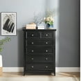 thumbnail image 2 of Dtwnek Modern 6 Drawers Dresser Closet Organizers Storage Clothes Storage Cabinet for Living Room, Bedroom, Black, 2 of 6