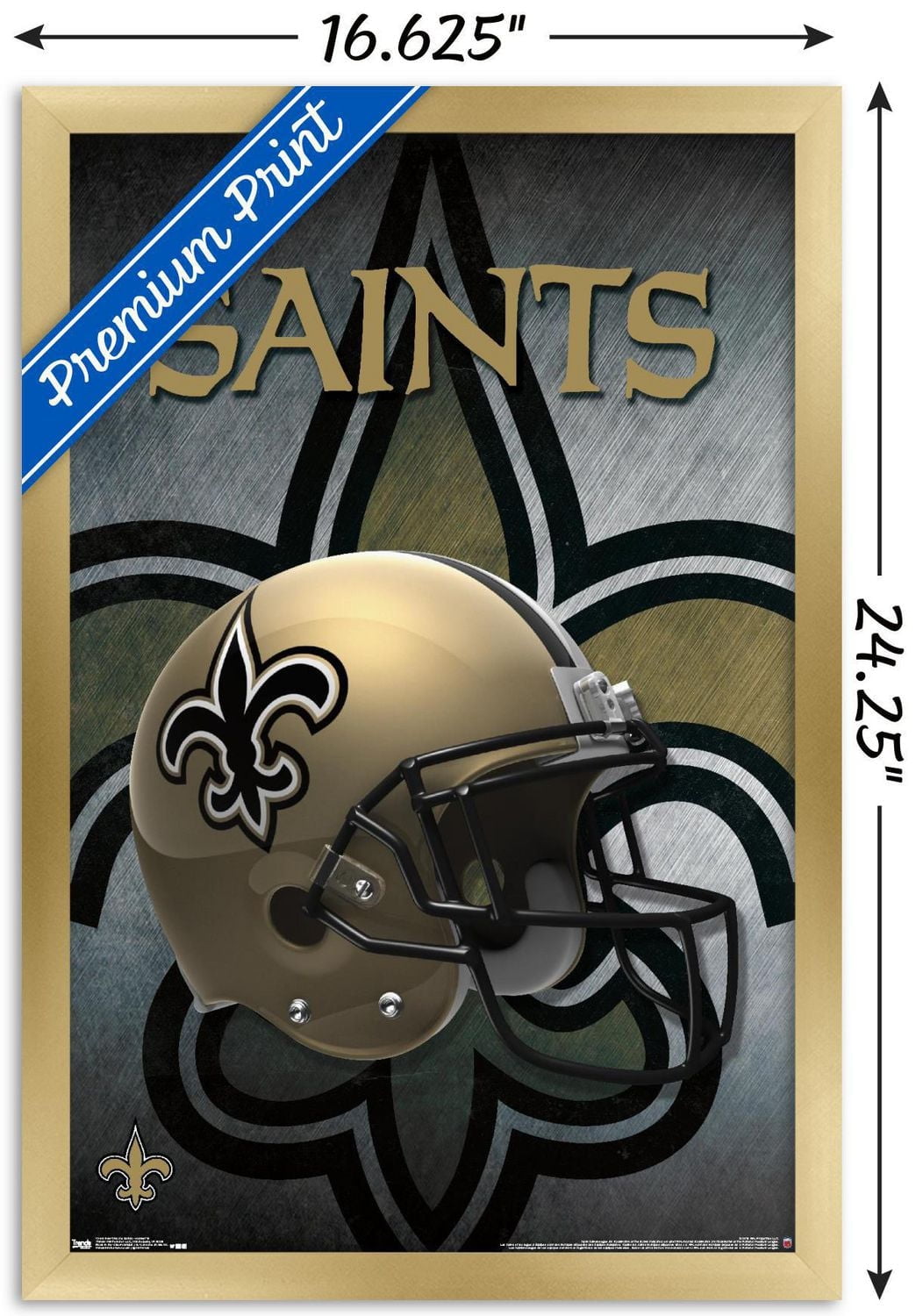 NFL New Orleans Saints - Helmet 16 Wall Poster, 22.375" x 34"