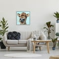 thumbnail image 2 of Fun Close Up Cow Face Animals & Insects Painting Gray Framed Art Print Wall Art, 2 of 7