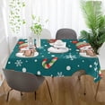 thumbnail image 6 of Coolnut Christmas Snowman Tablecloth, Waterproof Washable Polyester Square Table Cover, Durable Tablecloth for Kitchen Dining Table Party Decor, 54"x54", 6 of 7