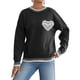 thumbnail image 1 of Suéter de Punto con Cuello Redondo, Larga, Holgado y Liso para Mujer, Estilo Moderno Negro XL, 1 of 8
