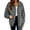 #221-Dark Gray, variant on Women's Fuzzy Fleece Jacket Full Zip Up Lightweight Warm Soft Fleece Coat with Hood for Spring Fall Winter