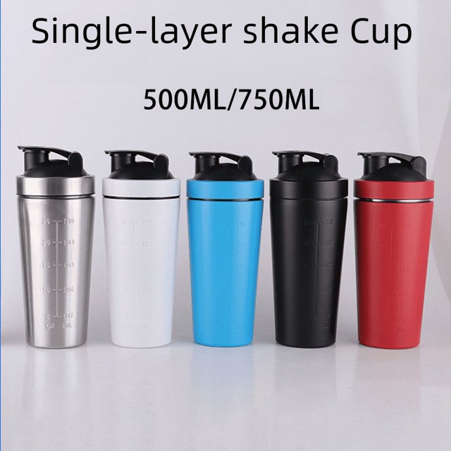 Vaso multifuncional para batidos de proteínas en polvo, de acero inoxidable 304, de gran capacidad, para actividades al aire libre, para mezclar batidos