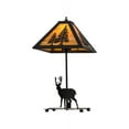 thumbnail image 3 of Meyda Tiffany 153127 21 Inch H Lone Deer W/Lighted Base Table Lamp   Oil Rubbed Bronze Finish with Sunflower/Amber Glass, 3 of 6