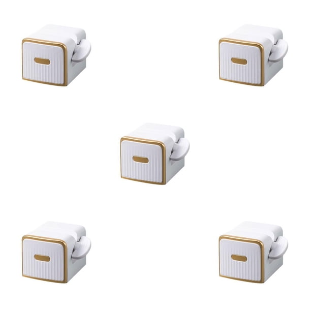 Matsuzay Exprimidor de tubo de de montado en la pared Dispensador multiusos Cosméticos Soporte rodante Baño Aseo Hotel Blanco Type2 NO2