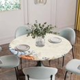 thumbnail image 5 of Thanksgiving Fall Round Tablecloth for 45-54 Inch Tables,Fitted Table Cover with Elastic Edge,Farmhouse Orange Blue Pumpkin Leaf Waterproof Outdoor Table Cloth Protector for Patio Garden Dinner, 5 of 9