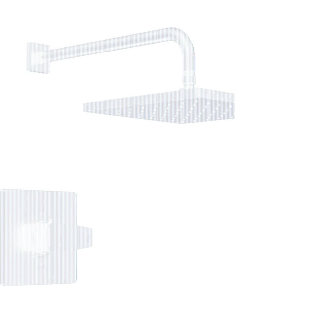 Delta Faucet Modern Raincan Square Single-Function Shower Valve Trim Kit Black, Shower Faucet Set, Rainfall Shower Head Black, Delta Shower Trim Kit, Matte Black T14268-BL-PP (Valve Not Included)