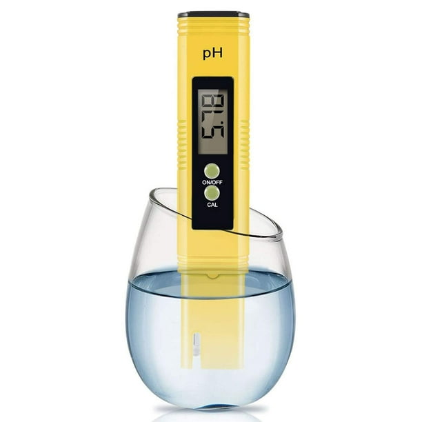 Bolígrafo medidor de pH digital de bolsillo para prueba de pH hidropónico de agua, 2 decimales de alta precisión, rango de medición de pH 0 14 para todo tipo de agua, como agua potable, piscina y