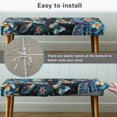 thumbnail image 5 of Whosucclay Turtle Plumeria Butterfly Paint Splatter Print Rectangle Bench Covers, Stain Resistant Bench Chair Slipcovers for Living Room, Bedroom, Kitchen Machine Washable Bench Seat Protector Cover, 5 of 7