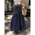 thumbnail image 4 of Women's Skirt, Tiered Drop Waist Midi Skirt, Fitted Flared Bottoms for Commute and Daily Wear, 4 of 5