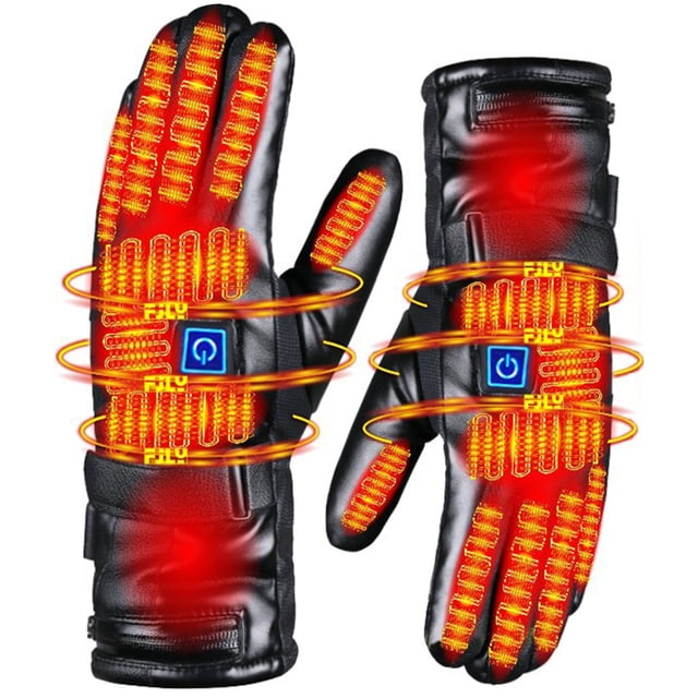 Guantes calefactados para pantalla táctil, 3 niveles de temperatura, impermeables, eléctricos, de invierno, calentador de manos para motocicleta al aire libre, esquí y ciclismo
