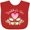 Red, variant on Inktastic Daddy's Girl Heart Flowers Girls Baby Bib