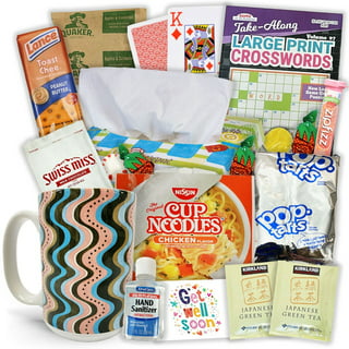 Get Well Gifts Basket Box , for Women, Men. Care Package Crate Box