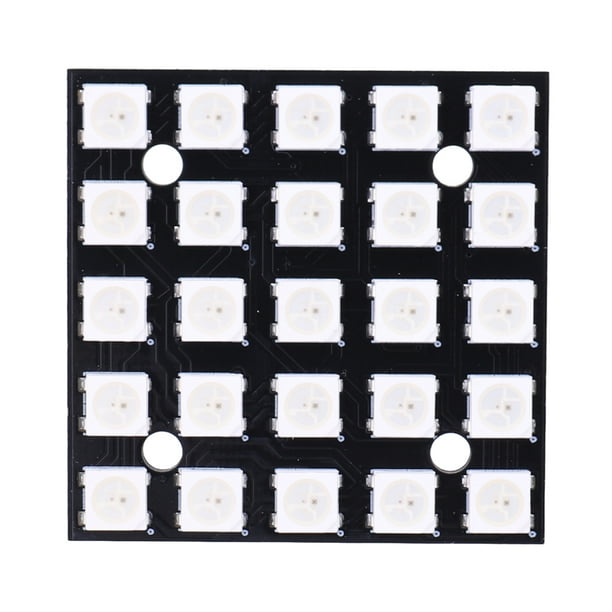 FLhrweasw Placa Desarrollo Lámpara Color WS2812B 5*5 Bit 5050 RGB LED Componentes Electrónicos