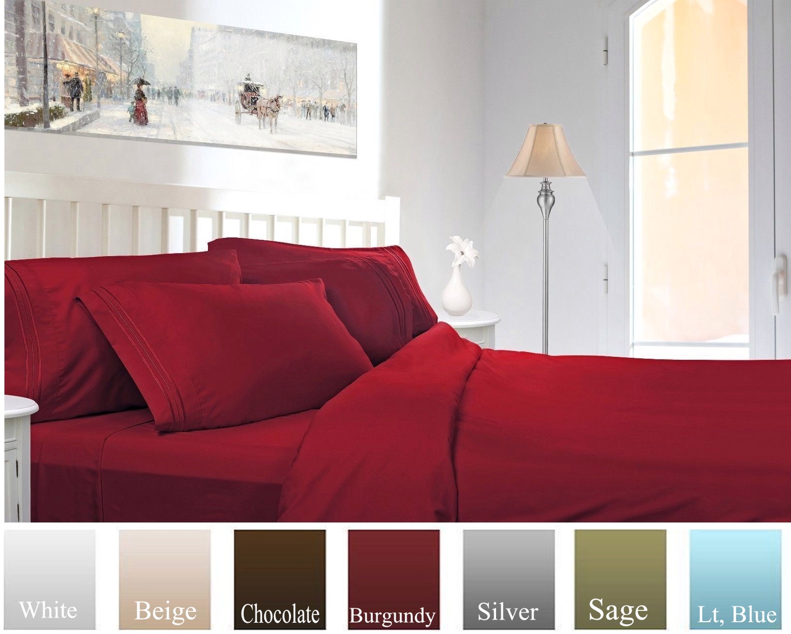 Ruthy's Textile Bed Sheet Set Hotel Luxury Brushed Microfiber 1800
