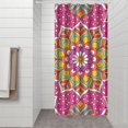 thumbnail image 3 of Cute Floral Daisy Pattern Curtain 36x72 Inches, Quick-Drying Polyester with Plastic Rings, Yellow Bloom for Boho Bathrooms, 3 of 5