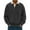 Black, variant on Men's Casual Flip Collar Long Sleeve Pullover Hoodie, Comfortable Top for Business and Leisure Wear,Army Green,L
