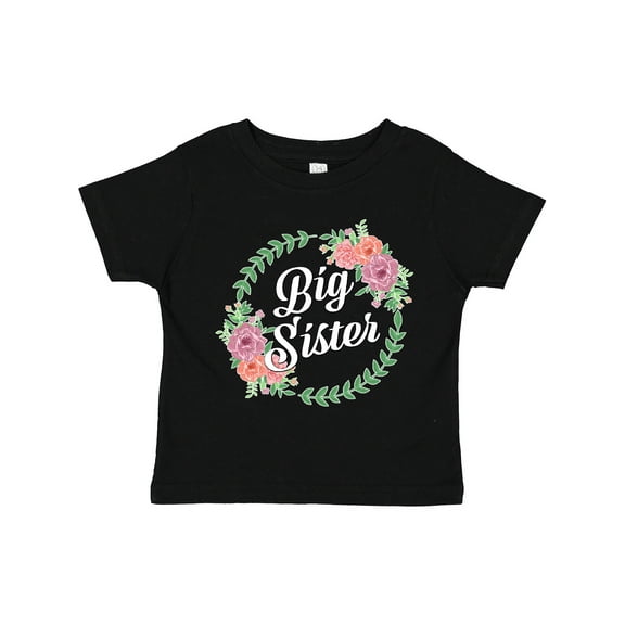 Inktastic Big Sister with Flower Circle Girls Toddler T-Shirt