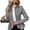 Grey, variant on Womens Suit Women's Casual Jacket High Low Hem Open Front Long Sleeves Work Peplum Coat Womens Blazer Black