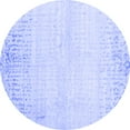 thumbnail image 1 of Ahgly Company Machine Washable Indoor Round Abstract Blue Contemporary Area Rugs, 4' Round, 1 of 4