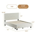 thumbnail image 3 of Rest Haven Nampa Upholstered Bed with Drawers, Full, Cream, 3 of 12