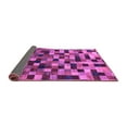 thumbnail image 2 of Ahgly Company Indoor Square Checkered Purple Modern Area Rugs, 5' Square, 2 of 4