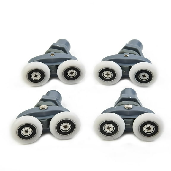 Ana 4Pcs 19/23/25/27mm Rollers For Shower Cabin Doors. Double Rollers For Shower Cabins Under The Hole In The Glass 11-12 Mm. Home Decor