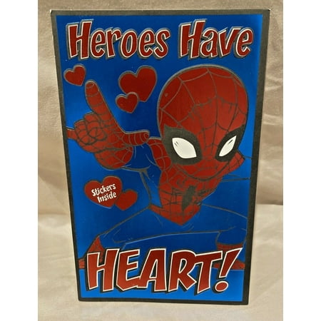 Marvel Spider-Man Valentine’s Day Greeting Card w/Stickers And Envelope NEW