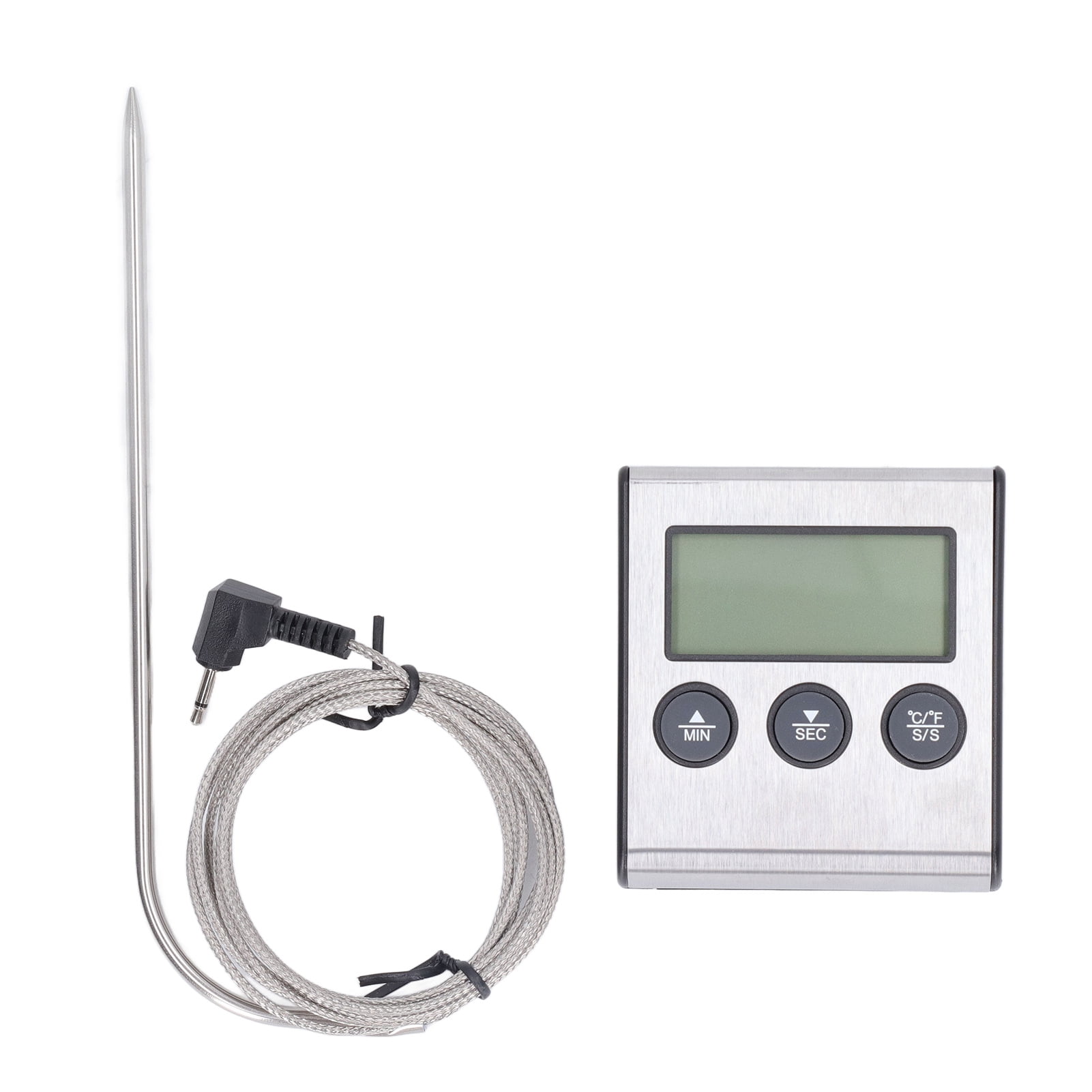 Digital Meat Thermometer w/ Probe  Timer, Accurate Temp for Grilling, Roasting  Kitchen Use