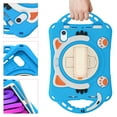 thumbnail image 7 of ELEHOLD Kids Case for iPad Mini 6, Cute Cat Design Heavy Duty Rugged Case with Kickstand Handstrap Shoulder Strap Pencil Holder Shockproof Case For iPad mini (6th Generation),Lightblue, 7 of 7