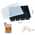 thumbnail image 2 of Silica gel ice cube mold with detachable cover can be reused, without BPA, suitable for bars and homes.black, 2 of 4