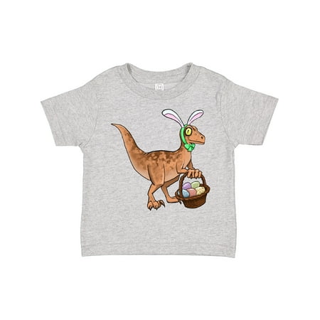 

Inktastic Easter Velociraptor with Bunny Ears Gift Toddler Boy or Toddler Girl T-Shirt