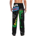 thumbnail image 3 of Bingfone Space Dino Cartoon Black Mens All Over Print Sleep Pajama Pants-Medium, 3 of 9