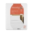 thumbnail image 3 of Beautiful by Drew Barrymore Solid Sheet Set, 4-Piece King, 100% Cotton Washed Percale, White, 3 of 8
