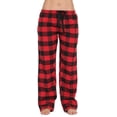 thumbnail image 1 of Pantalones de pijama de franela a cuadros Buffalo para mujer con bolsillos Adepaton WMCH-234, 1 of 3