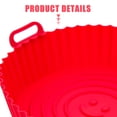 thumbnail image 3 of Miangastore Silicone Airfryer Liners for Easy Cleaning Red Silicone 1Set, 3 of 8