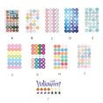 thumbnail image 2 of kurtrusly 4 Pieces Reinforcement Labels Strong Viscosity Doughnut Shape Small Removable Hole Stickers Set Geometry Pattern for Binders Halo Dyeing, 2 of 9