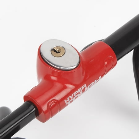 HYPER TOUGH UNIVERSAL STEERING WHEEL LOCK ANTI-THEFT CAR, TRUCK, VAN AND SUV LOCK, RED, BLACK