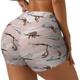 thumbnail image 2 of Xecao Cloud Sloth Print Workout Shorts for Women Soft Smooth Gym Yoga Scrunch Active Tennis Workout Running Shorts, 2 of 9