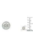thumbnail image 2 of Dazzlingrock Collection Round White Diamond Circle Double Halo Screwback Stud Earrings for Women (0.33 ctw, Color I-J, Clarity I1-I2) in 18K Rose Gold, 2 of 3