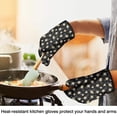 thumbnail image 4 of Pioneer Flower Floral Print Pattern Oven Mitt 2-Pack Set, Heat Resistant Kitchen Gloves, 7.7" X 12", 4 of 6