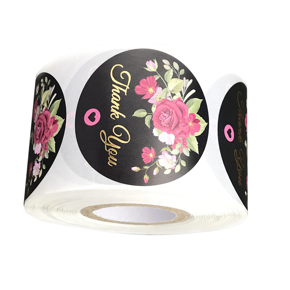 Thank You Label 1 Roll Thank You Tag Sticker Decorative Label Gift Wrapping Decal Sealing Decal