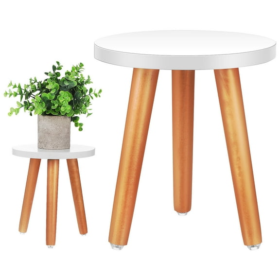 GAXIRE Plant Stool Natural Wood 2Pcs 8.7x7.9x7.9in