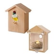 thumbnail image 7 of sruoe Bird Feeder, Hanging Bird Feeder Tray, Bird Houses Feeders Outdoor, Cardinal Bird Feeder, Hopper Feeder, Small Large Bowl Wild Bird Feeders for Garden Decor, Wood, 7 of 7