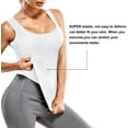 thumbnail image 2 of MOLUTAN Workout Tank Tops for Women Built in Bra Racerback Yoga Athletic Tops Sleeveless Sport Shirts Fitness Activewear(White, M）, 2 of 7