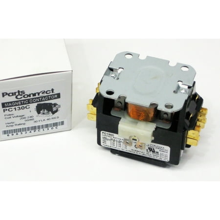 

PartsConnect PC130C C130C Single One 1 Pole 30 Amps 208/240 Volts A/C Contactor 230 V coil