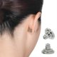thumbnail image 2 of 4Pcs Earring Backs Replacements Hypoallergenic Secure Earrings Backings Clips Large Locking Earrings Ornament Back Clips Silver, 2 of 5