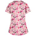 thumbnail image 3 of Fridja Women Short Sleeve V-neck Tops Working Uniform Blouse, 3 of 4