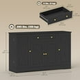 thumbnail image 3 of HOMCOM Buffet Bahut de 54 Pouces, Armoire de Cuisine Style Ferme, Noir, 3 of 10